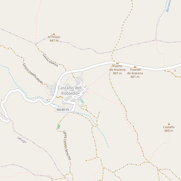 Mapa de aparcamientos en Castaño del Robledo Thumbnail