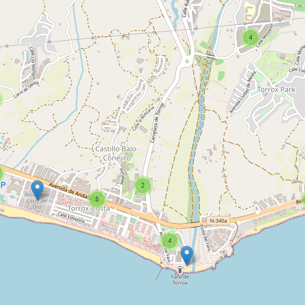 Mapa de aparcamientos en Castillo Bajo-Conejito Thumbnail