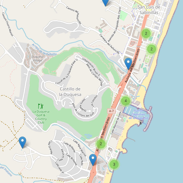 Mapa de aparcamientos en Castillo de la Duquesa Thumbnail