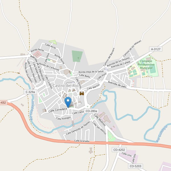 Mapa de aparcamientos en Castro del Río Thumbnail