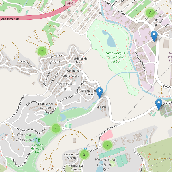 Mapa de aparcamientos en Cerros del Águila Thumbnail