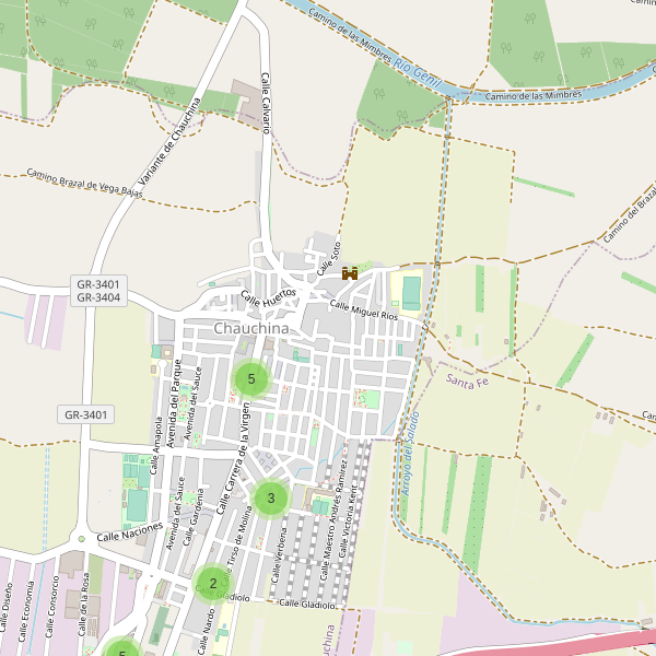 Mapa de aparcamientos en Chauchina Thumbnail