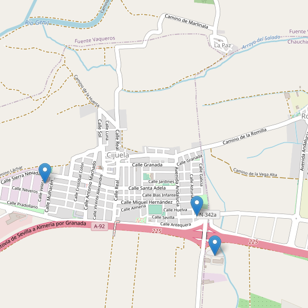 Mapa de aparcamientos en Cijuela Thumbnail