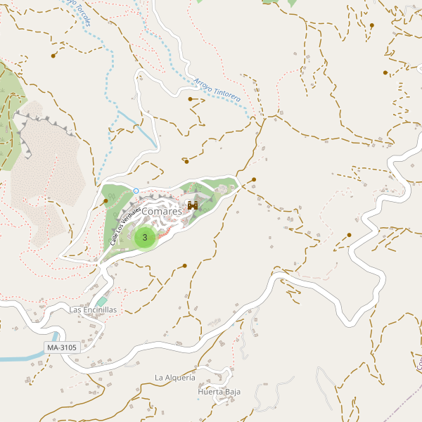 Mapa de aparcamientos en Comares Thumbnail