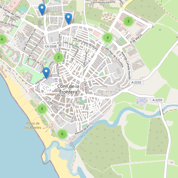 Mapa de aparcamientos en Conil de la Frontera Thumbnail