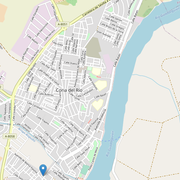 Mapa de aparcamientos en Coria del Río Thumbnail