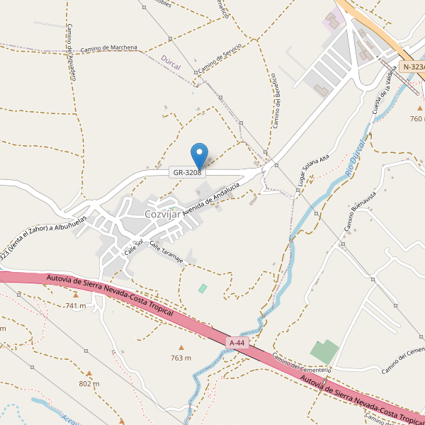 Mapa de aparcamientos en Cozvíjar Thumbnail