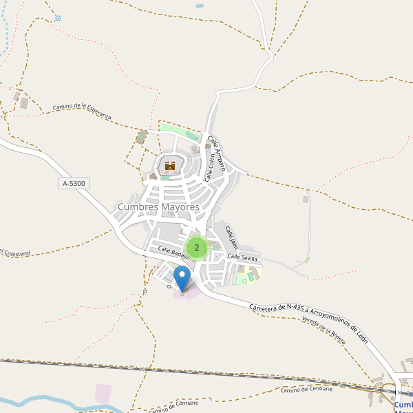 Mapa de aparcamientos en Cumbres Mayores Thumbnail