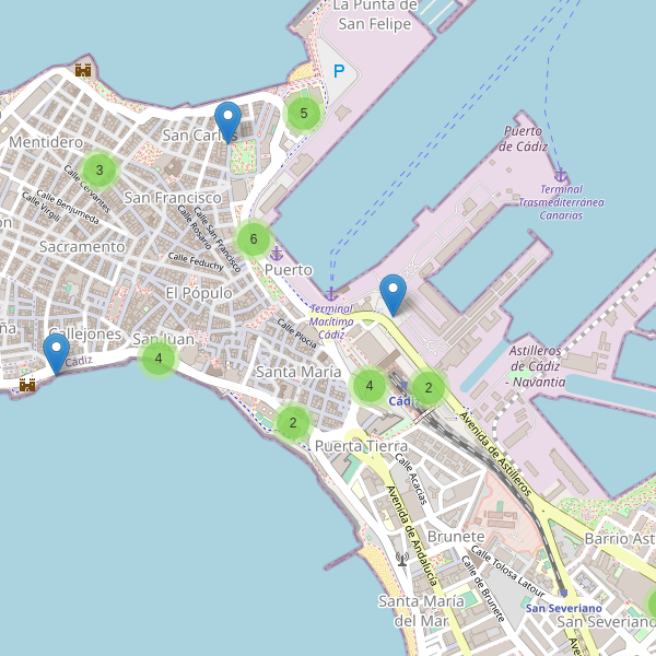 Thumbnail Mapa de aparcamientos en Cádiz