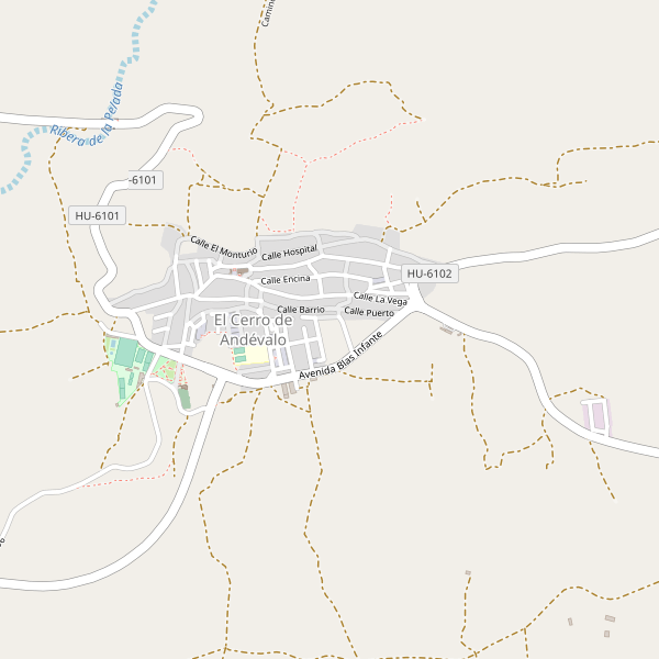 Mapa de aparcamientos en El Cerro de Andévalo Thumbnail