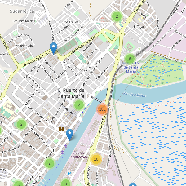 Mapa de aparcamientos en El Puerto de Santa María Thumbnail