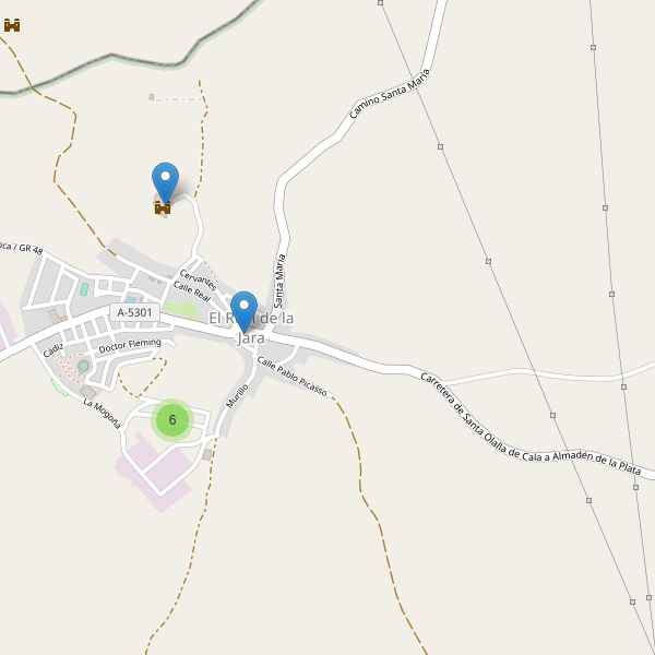 Mapa de aparcamientos en El Real de la Jara Thumbnail