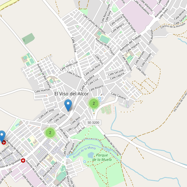 Mapa de aparcamientos en El Viso del Alcor Thumbnail