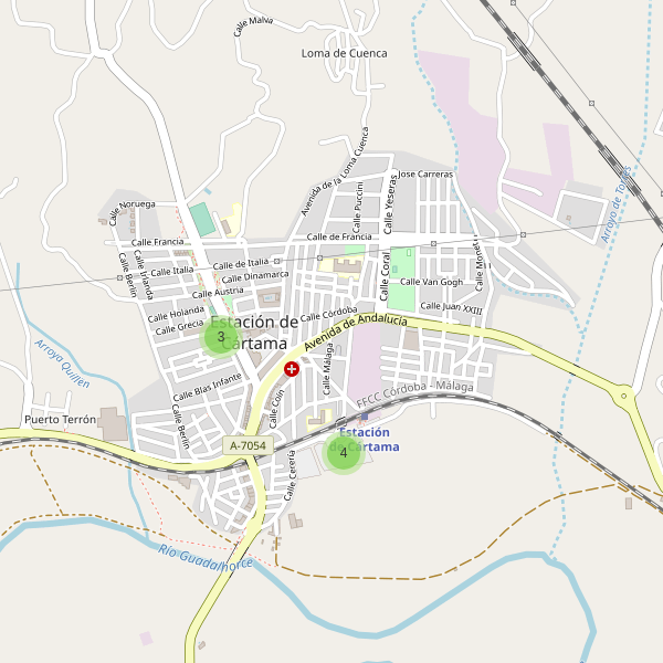 Mapa de aparcamientos en Estación de Cártama Thumbnail