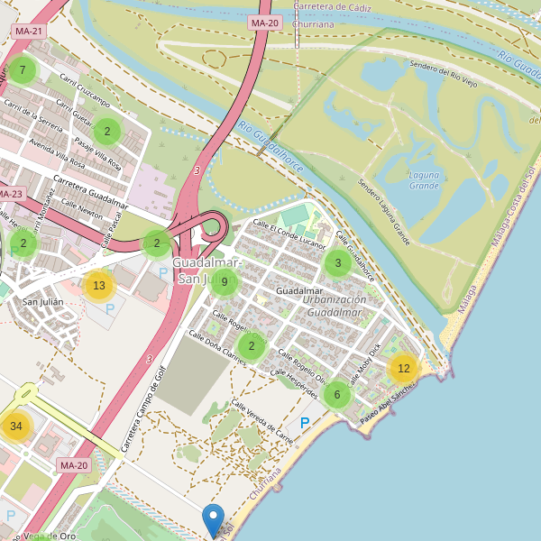 Mapa de aparcamientos en Guadalmar-San Julián Thumbnail