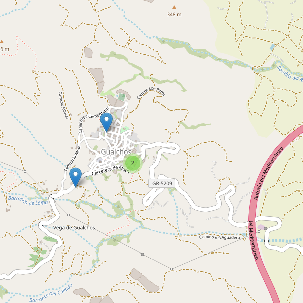 Mapa de aparcamientos en Gualchos Thumbnail