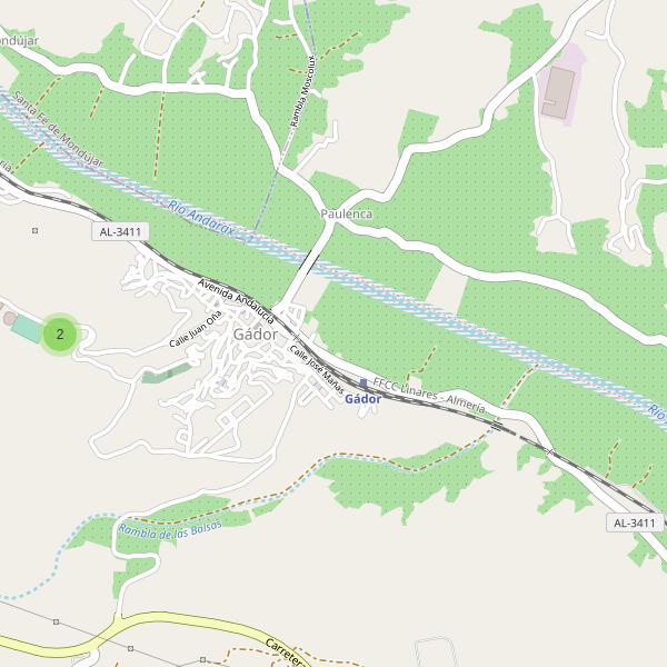 Mapa de aparcamientos en Gádor Thumbnail