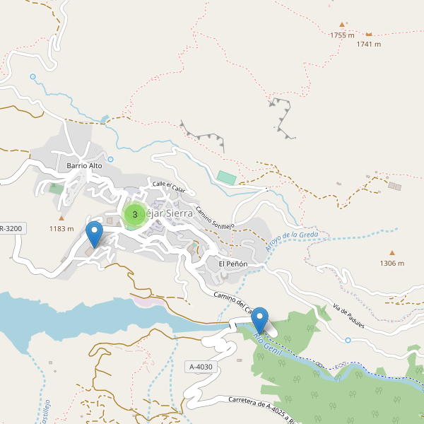 Mapa de aparcamientos en Güéjar Sierra Thumbnail