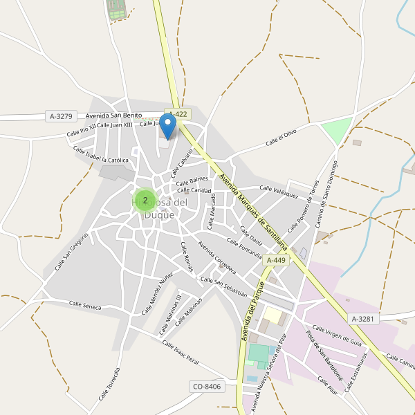 Mapa de aparcamientos en Hinojosa del Duque Thumbnail