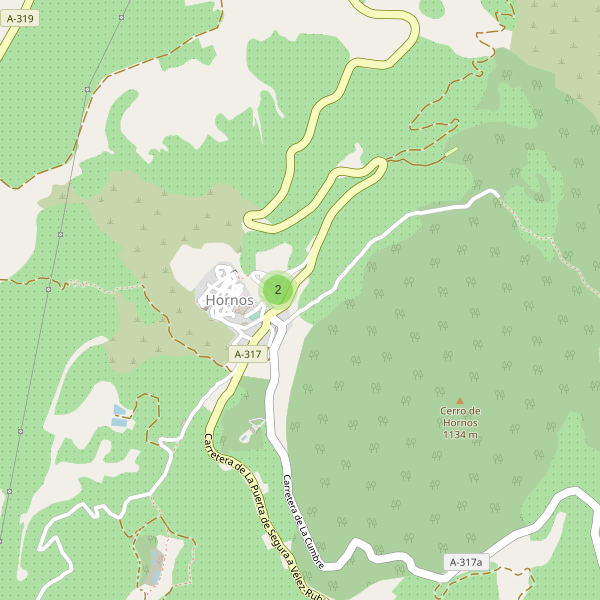 Mapa de aparcamientos en Hornos Thumbnail