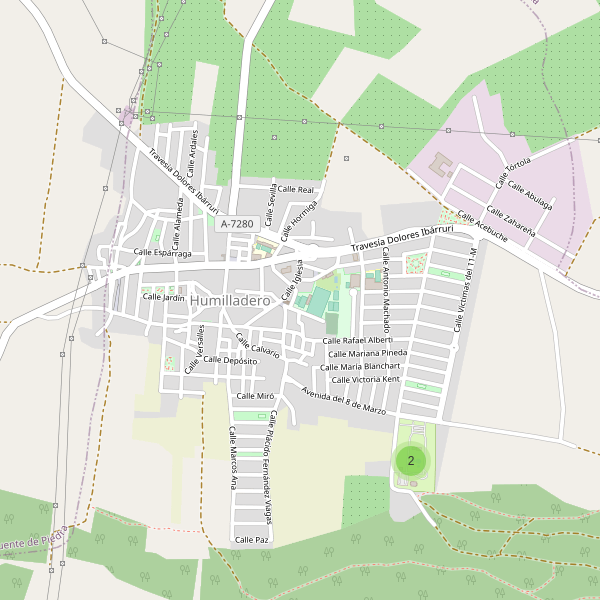 Mapa de aparcamientos en Humilladero Thumbnail