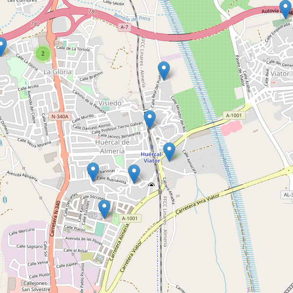 Mapa de aparcamientos en Huércal de Almería Thumbnail