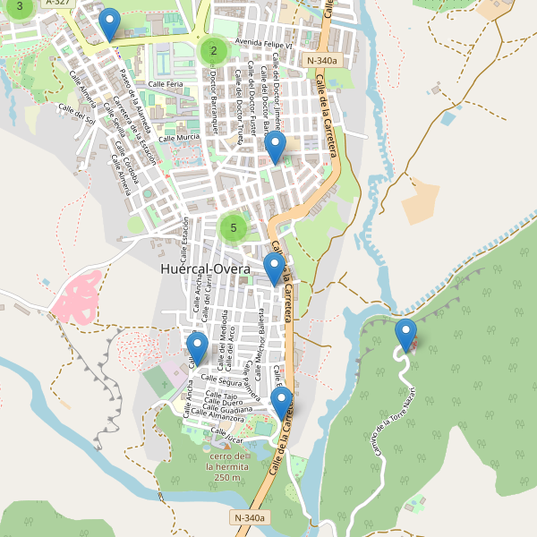 Mapa de aparcamientos en Huércal-Overa Thumbnail