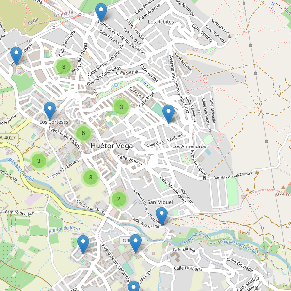 Mapa de aparcamientos en Huétor Vega Thumbnail