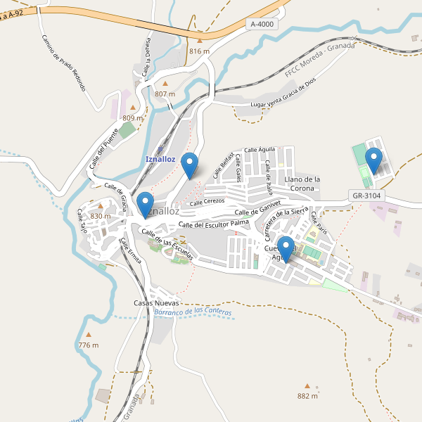 Mapa de aparcamientos en Iznalloz Thumbnail