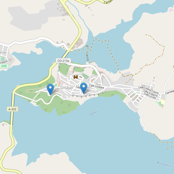 Mapa de aparcamientos en Iznájar Thumbnail