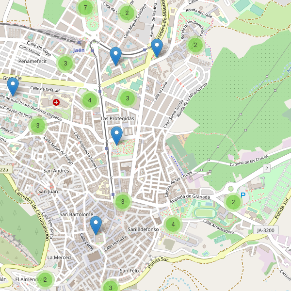Thumbnail Mapa de aparcamientos en Jaén