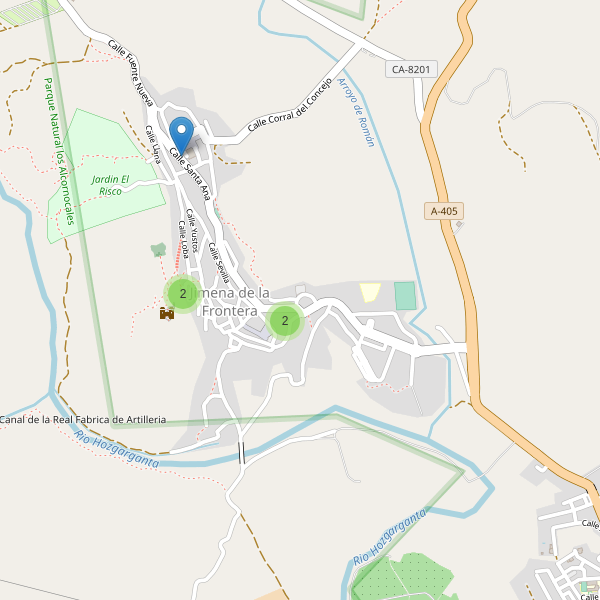 Mapa de aparcamientos en Jimena de la Frontera Thumbnail