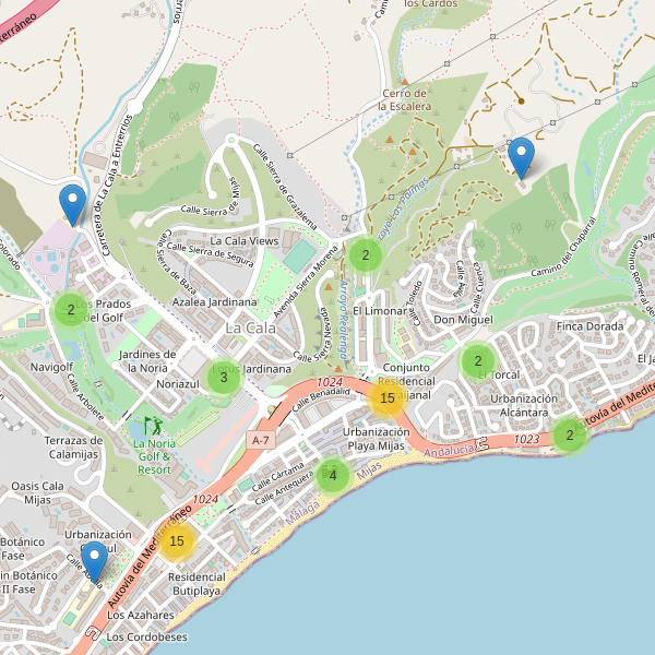 Mapa de aparcamientos en La Cala Thumbnail