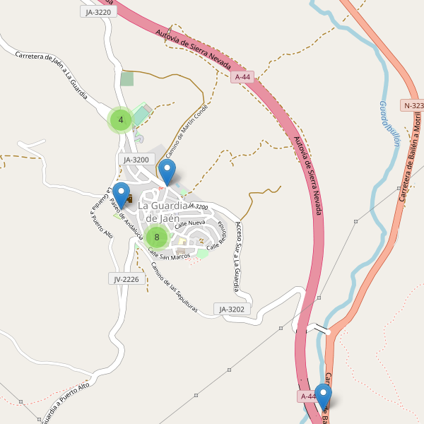 Mapa de aparcamientos en La Guardia de Jaén Thumbnail
