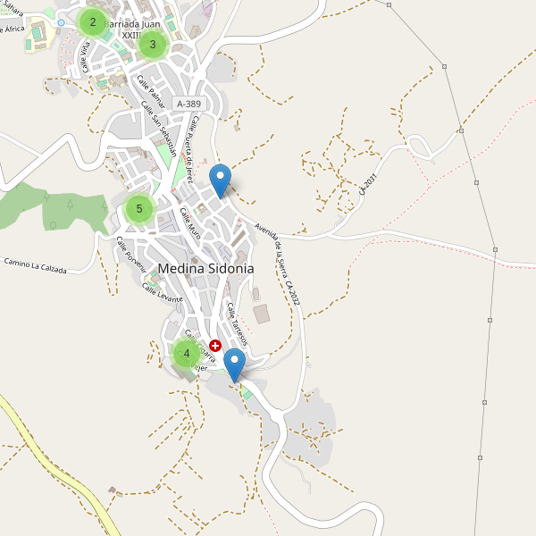 Mapa de aparcamientos en Medina Sidonia Thumbnail
