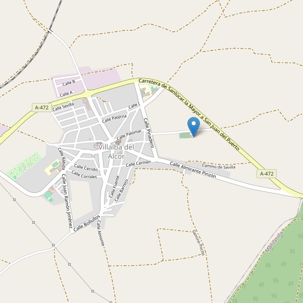 Mapa de aparcamientos en Villalba del Alcor Thumbnail