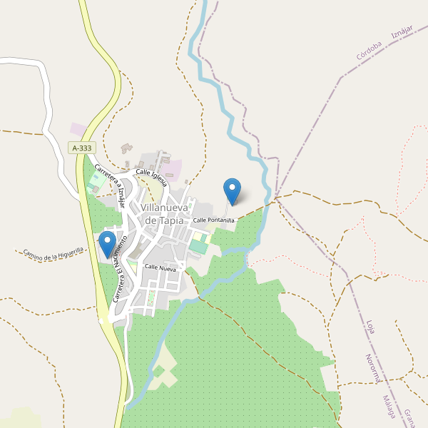 Mapa de aparcamientos en Villanueva de Tapia Thumbnail