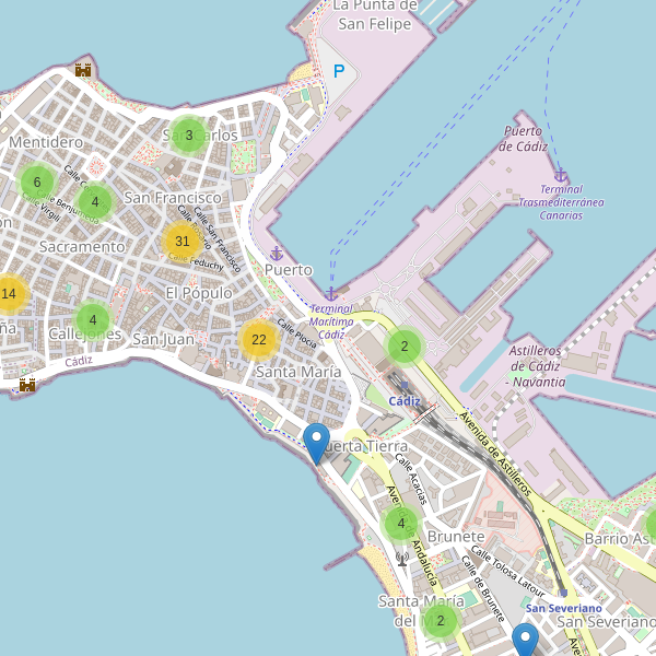 Mapa de bares en Cádiz Thumbnail