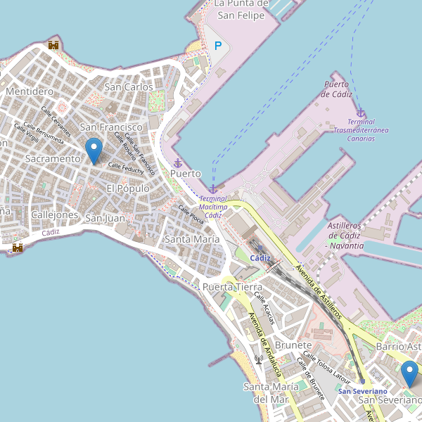 Thumbnail Mapa de cines en Cádiz