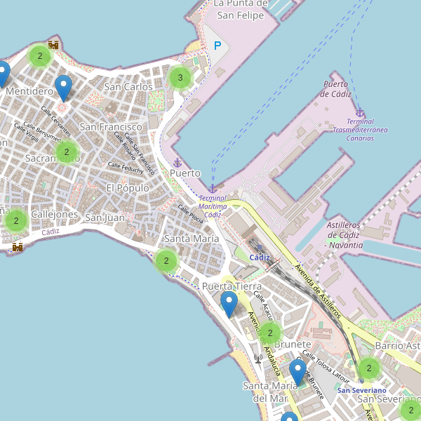 Mapa de escuelas en Cádiz Thumbnail