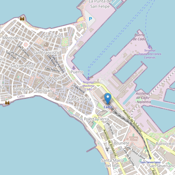 Mapa de estaciones en Cádiz Thumbnail