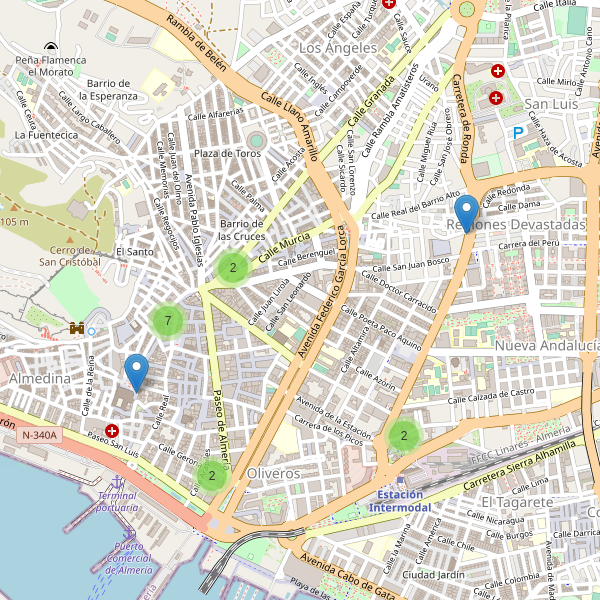 Thumbnail Mapa de hoteles en Almería