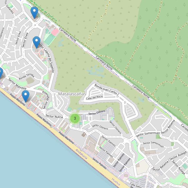 Thumbnail Mapa de hoteles en Matalascañas