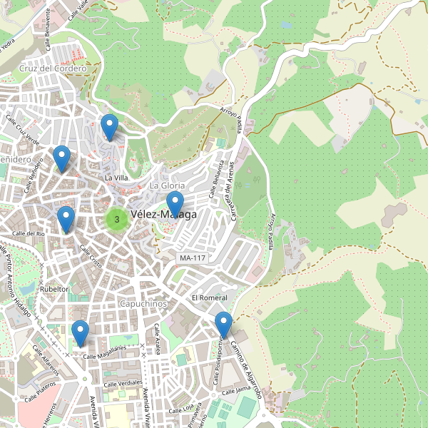 Mapa de iglesias en Vélez-Málaga Thumbnail