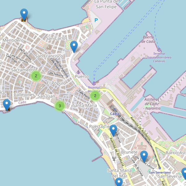 Mapa de monumentos en Cádiz Thumbnail