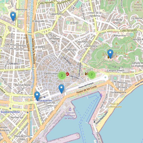 Mapa de monumentos en Málaga Thumbnail