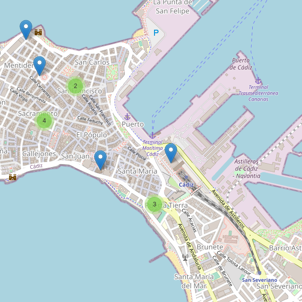 Thumbnail Mapa de museos en Cádiz