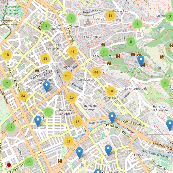 Thumbnail Mapa de restaurantes en Granada