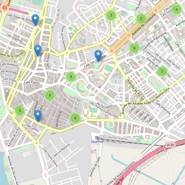 Thumbnail Mapa de restaurantes en Huelva
