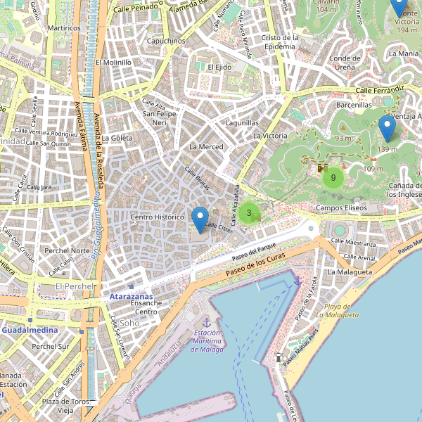 Mapa de vistas en Málaga Thumbnail